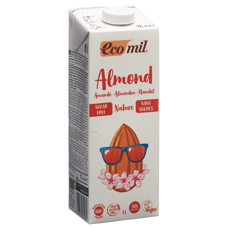 ECOMIL Mandelmilch Drink ohne Zucker Bio 1 lt