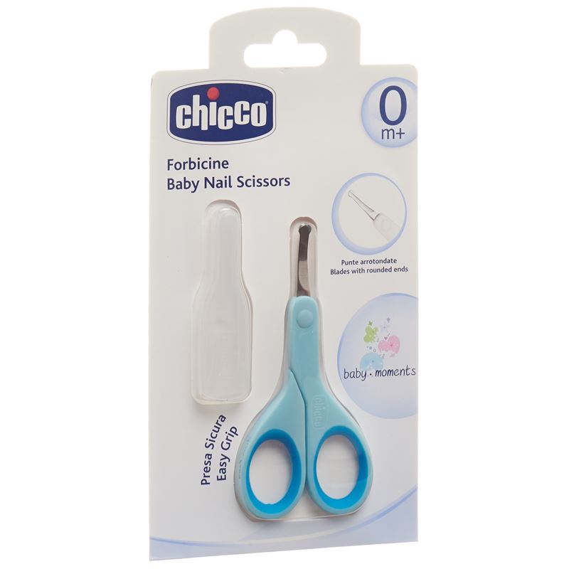 CHICCO Babyschere mit Schutzkappe hellblau