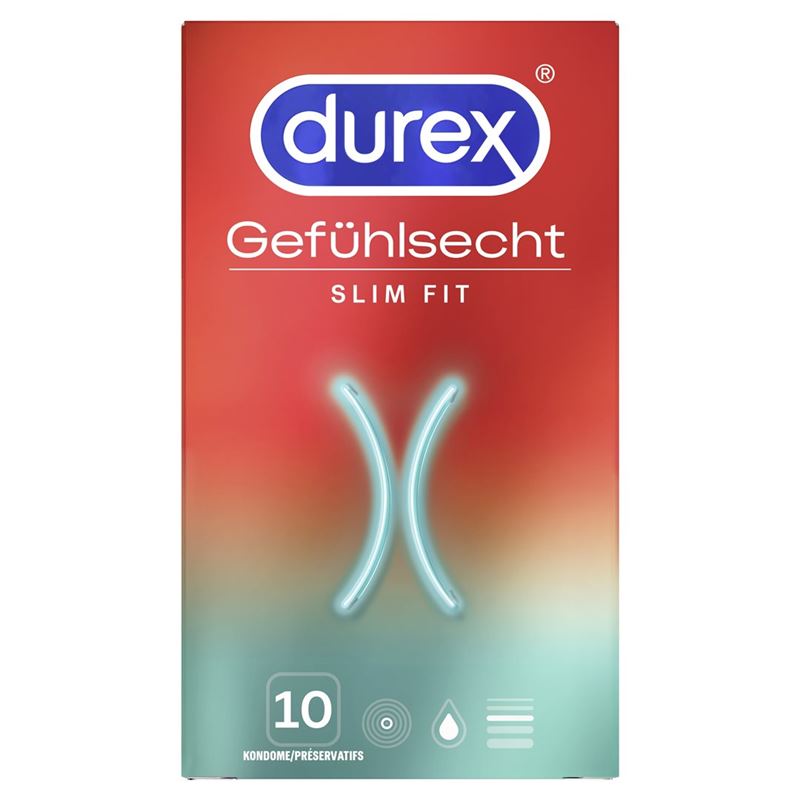 DUREX Gefühlsecht Slim fit Präservativ 10 Stk