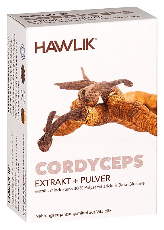 HAWLIK Cordyceps Extrakt + Pulver Kaps 120 Stk