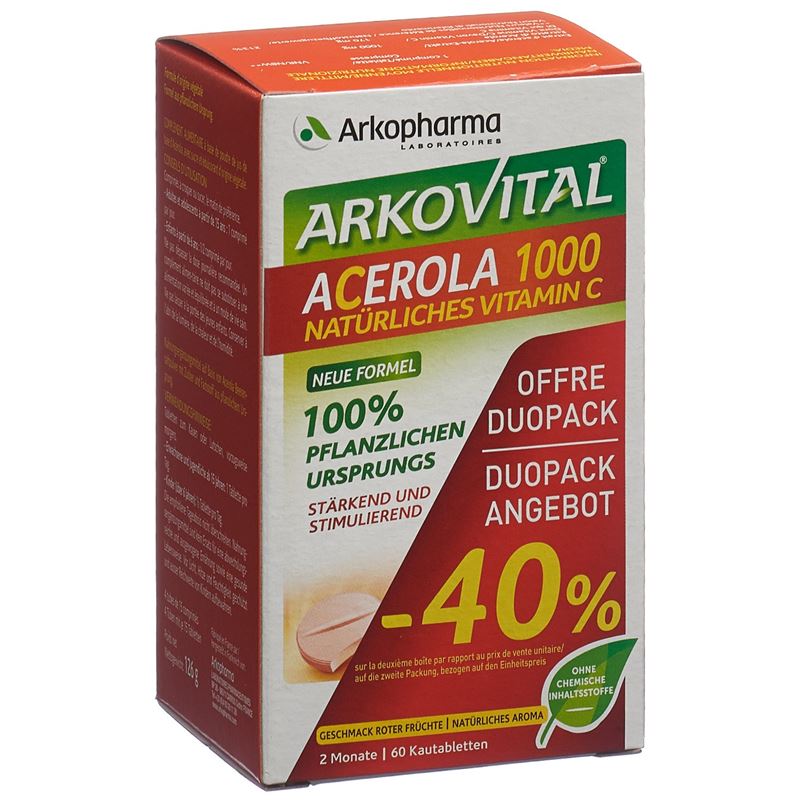 ARKOVITAL Acerola Arko Tabl 1000 mg Duo 2 x 30 Stk