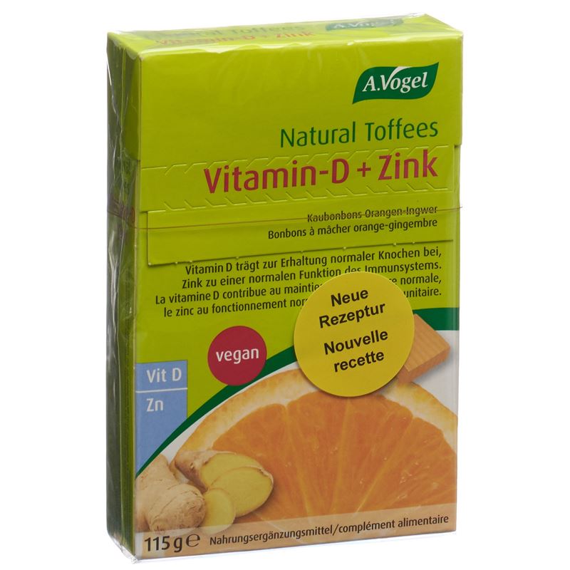VOGEL Natural Toffees Vit D+Zink Orang-Ingw 115 g