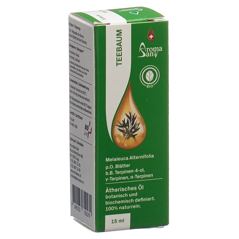 AROMASAN Tea Tree Äth/Öl in Schachtel Bio 15 ml